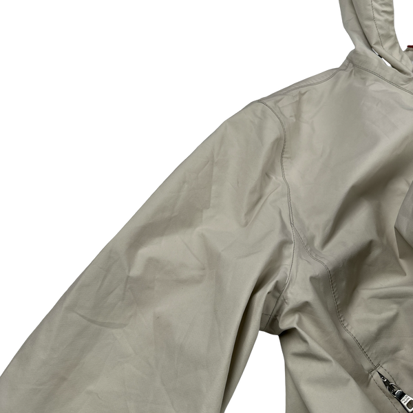 Prada Cream Gore-Tex Red Tab Zipped Parka Jacket - XL