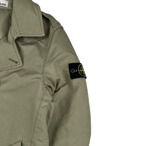 Stone Island 2017 Tan David-TC Quilted Trench Coat - Small
