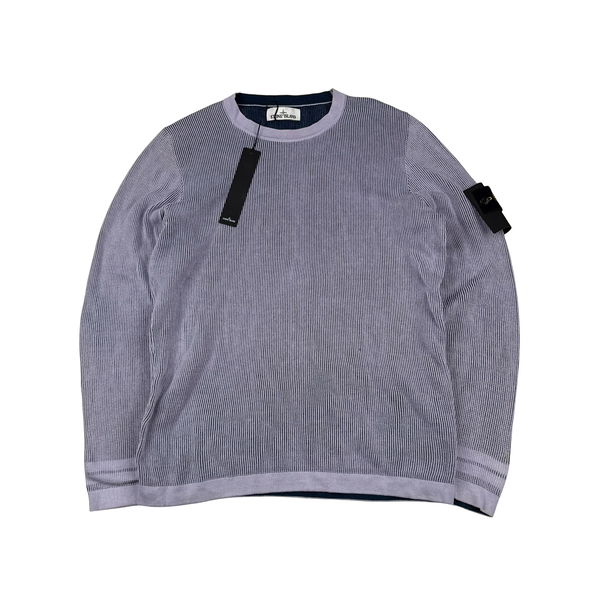 Stone Island 2018 Purple Lightweight Knit Jumper - Large