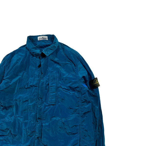 Stone Island 2018 Blue Nylon Metal Overshirt - XL