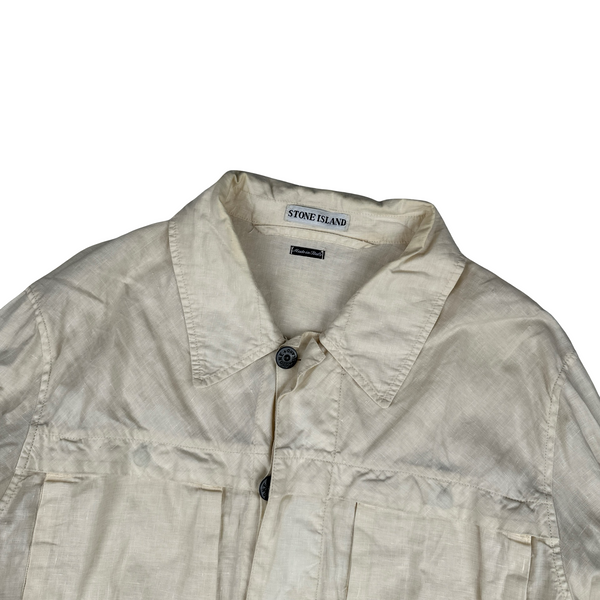Stone Island 1998 Vintage Lino Flax Multi Pocket Jacket - Medium