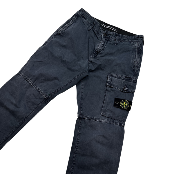 Stone Island Grey Cargo Slim Fit Cargo Trousers - 30"
