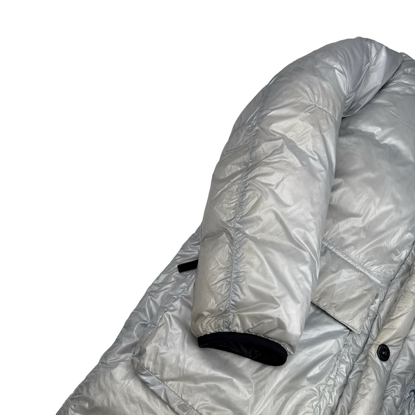 Stone Island 2018 White Pertex Quantum Y Down Long Puffer - Large