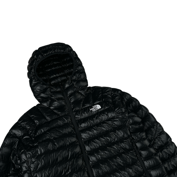 North Face Black Summit Series 800 Down Hooded Puffer Jacket - Large