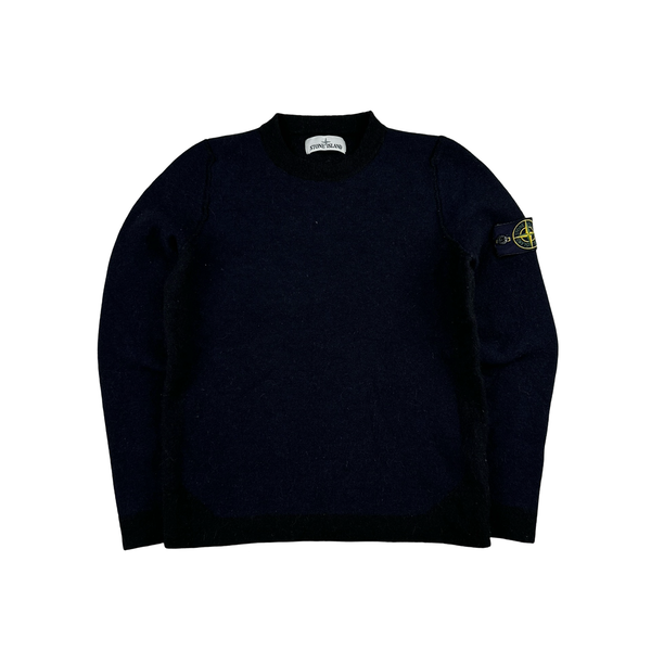 Stone Island 2017 Navy Wool Crewneck Jumper - XS