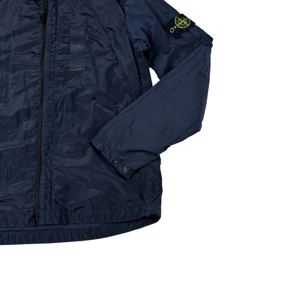 Stone Island 2017 Navy Nylon Metal Shimmer Overshirt - Medium
