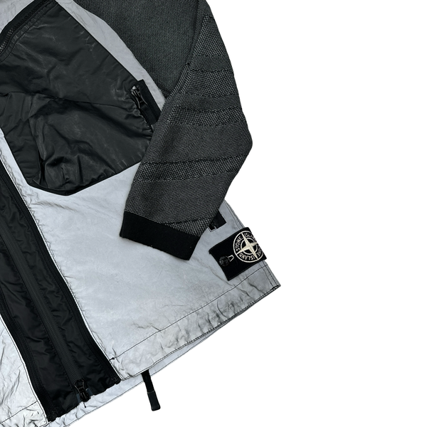 Stone Island Garment Dyed Plated Reflective With Mussola Gommata Jacket - Large