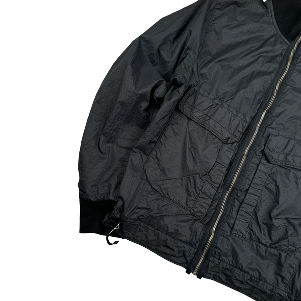 Stone Island Black 2009 Hyperlight Nylon Mesh Badge Jacket - Medium