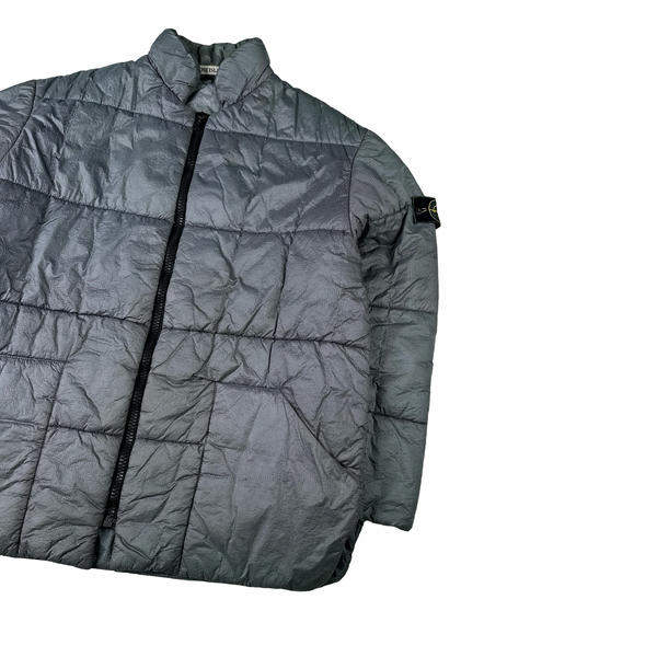 Stone Island 1995 Vintage Down Filled Blue Zipped Jacket - XL
