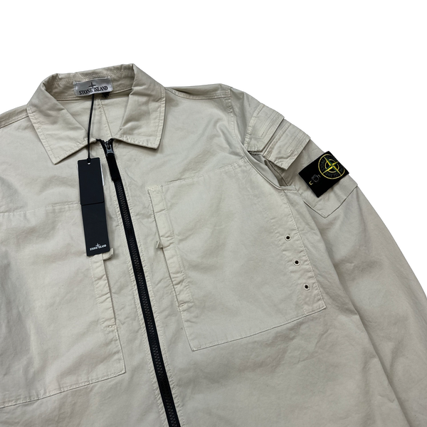 Stone Island 2023 Beige Cotton Overshirt - Medium