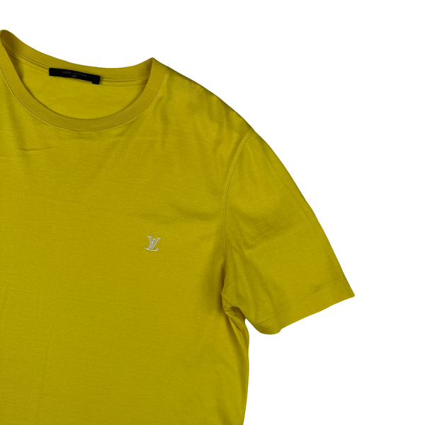 Louis Vuitton Yellow Emblem Cotton T Shirt - Large