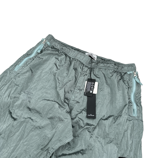 Stone Island 2023 Blue Nylon Metal Econyl Trousers - 36"
