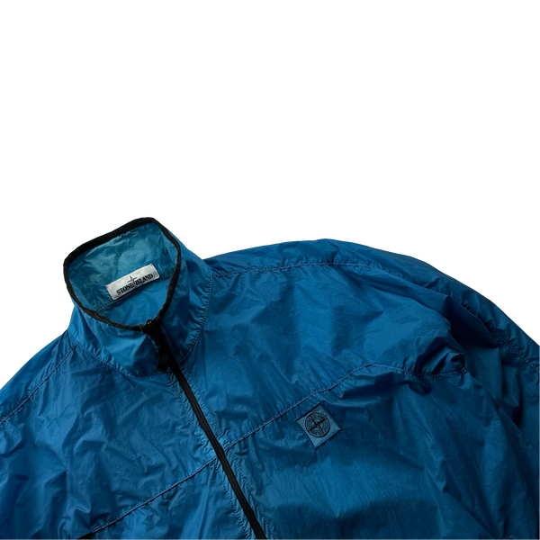 Stone Island 2018 Blue Lamy Velour Jacket Large