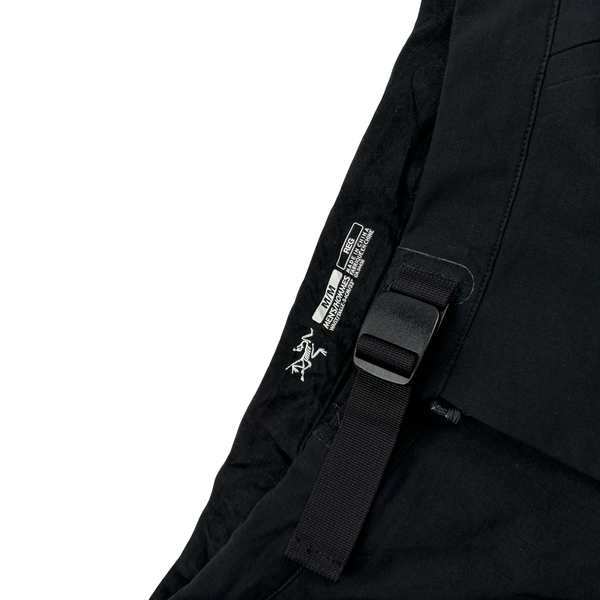 Arcteryx Black Waterproof Shell Cargo Hiking Trousers - Medium