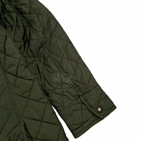 Ralph Lauren Green Quilted Corduroy Collared Shooting Jacket - Large