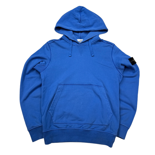 Stone Island 2019 Blue Pullover Hoodie - Small
