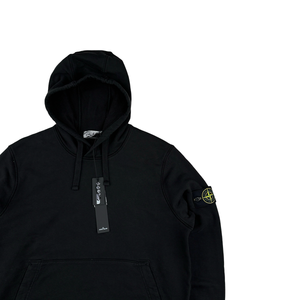 Stone Island 2024 Black Pullover Hoodie - Large