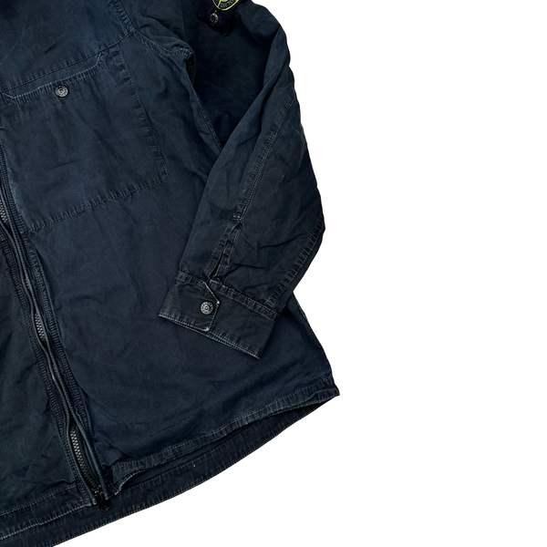 Stone Island 2016 Navy Garment Dyed Overshirt - XXL