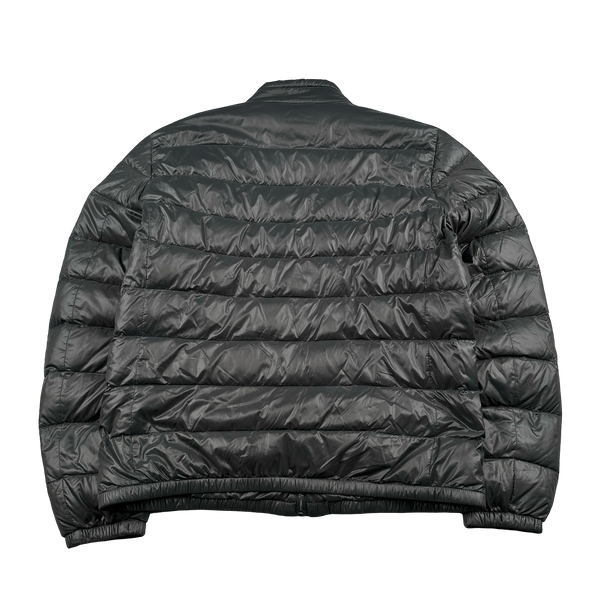 Prada Grey Triangle Logo Plaque Zipped Puffer Jacket - XXL