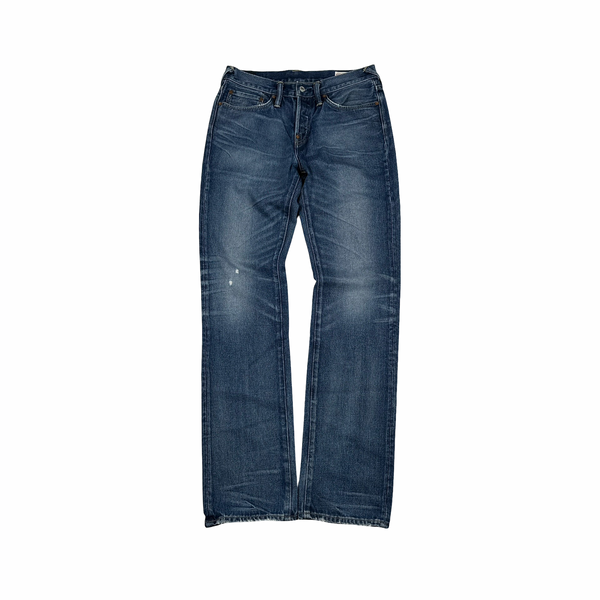Evisu White Back Pocket Logo Mid Wash Jeans - 30"