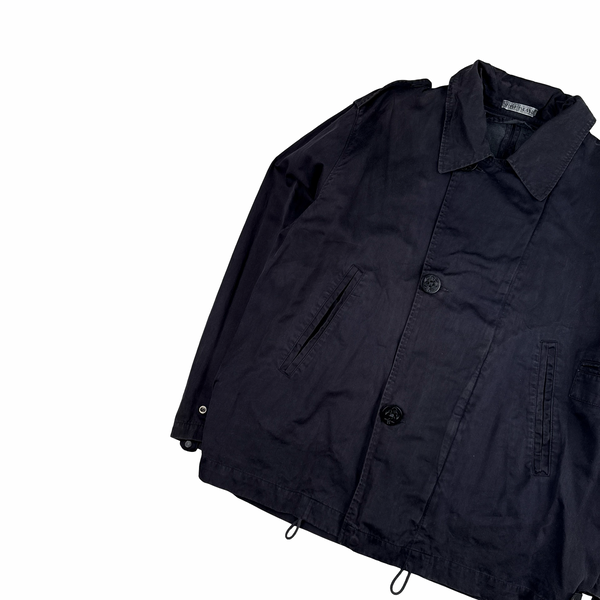 Stone Island Vintage Navy Raso Gommato Dutch Rope Jacket - XL