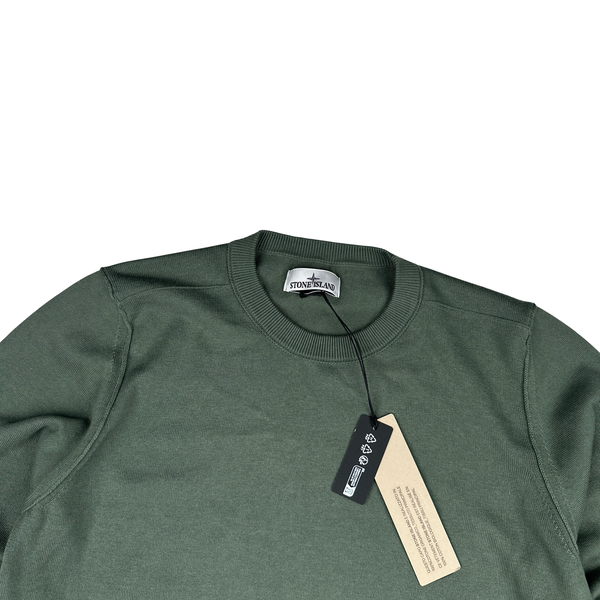 Stone Island 2025 New Season Green Lightweight Jumper - Large