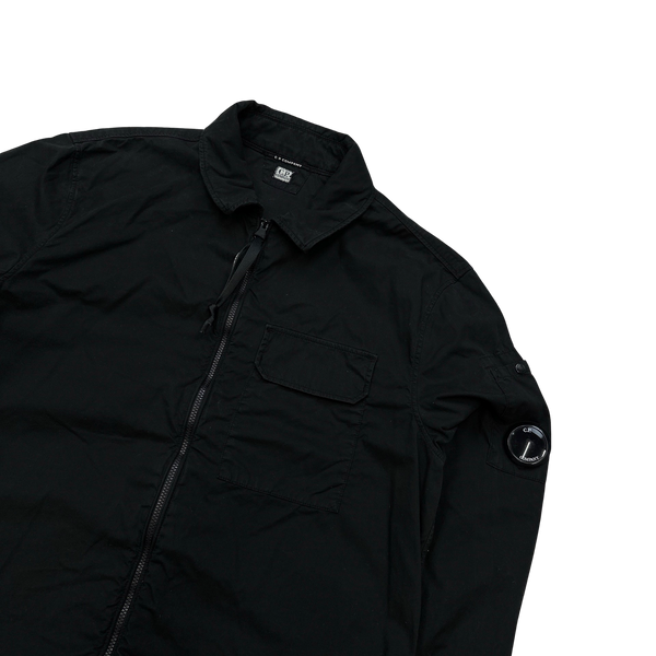 CP Company Black Cotton Overshirt - Medium