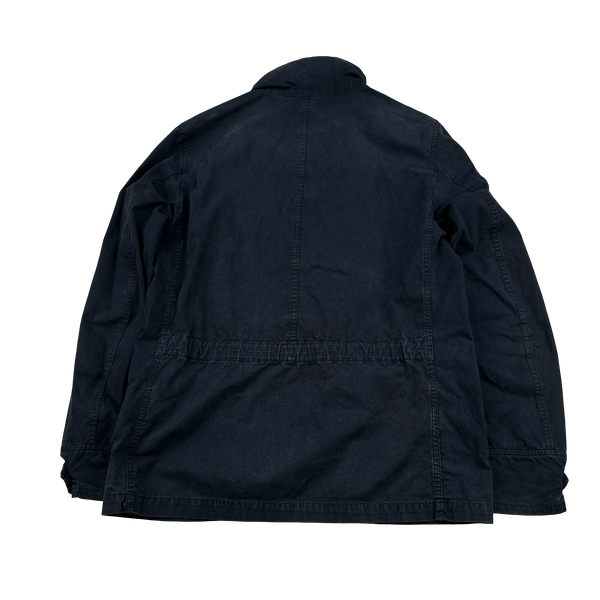 Stone Island 2020 Navy Cotton Cordura Centre Badge Field Jacket - Small