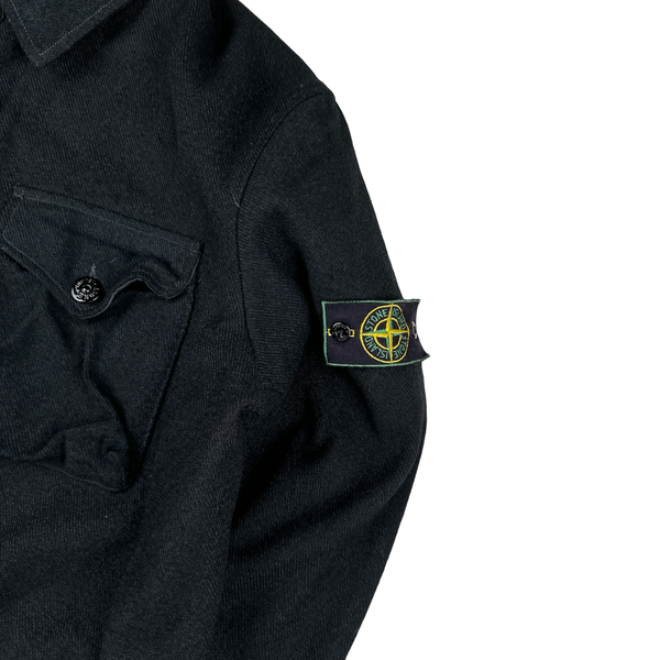 Stone Island Vintage 1998 Navy Green Edged Badge Jacket  -XL