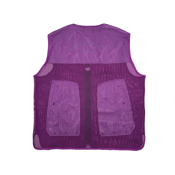 Stone Island 2023 Purple Reflective Marina Mesh Vest - XL