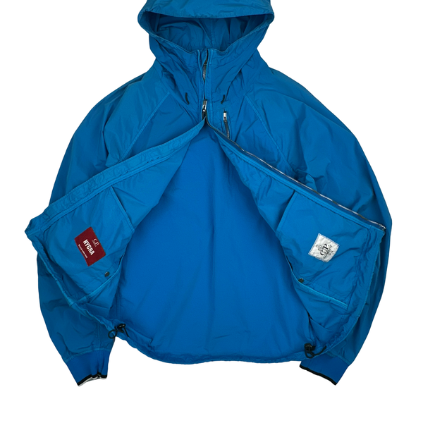 CP Company Blue Nycra Hooded Jacket - Large