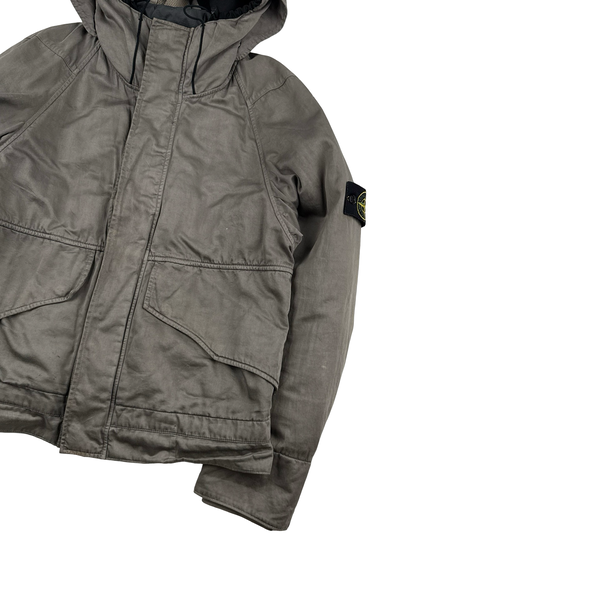 Stone Island 2009 Raso Gommato Down Filled Dutch Rope Lined Jacket - Small