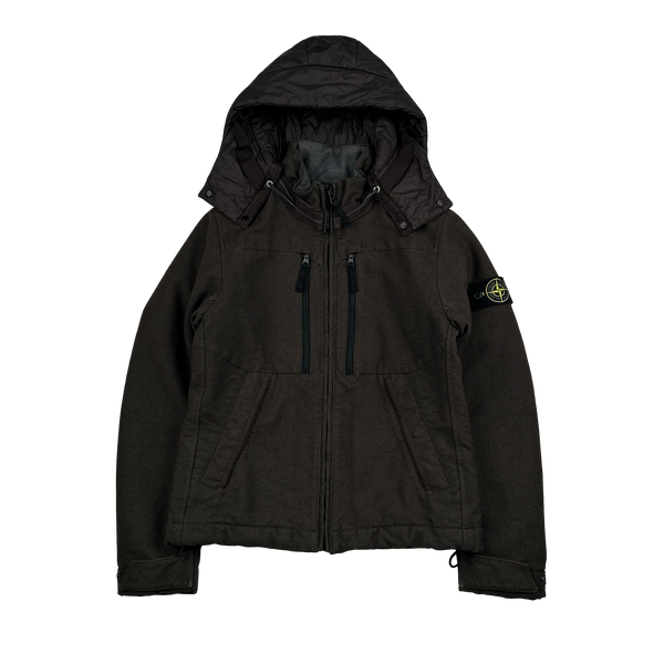 Stone Island 2014 Brown Saia Doppia Faccia Winter Jacket - Small