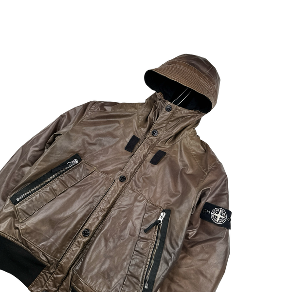 Stone Island 2011 Brown Waxed Ice 2 Jacket - Medium