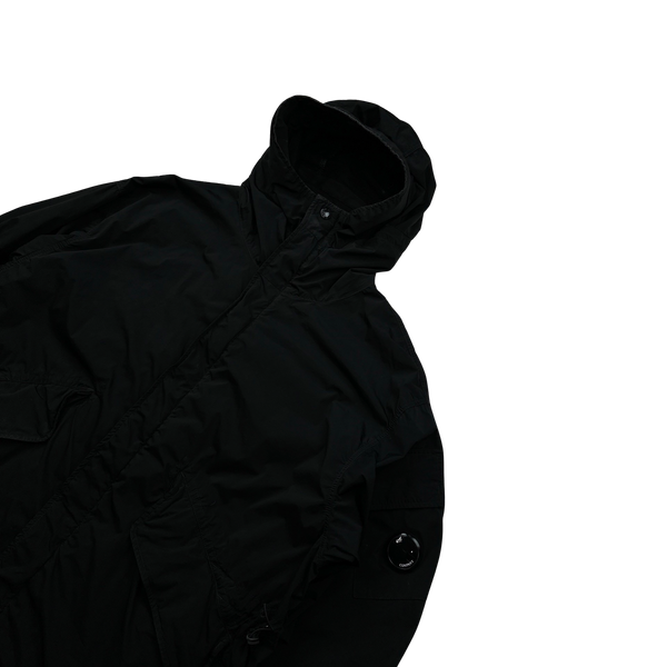 CP Company Nycra Black Long Lightweight Jacket -XL
