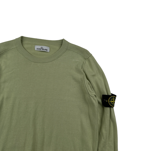 Stone Island 2022 Pale Green Soft Knit Jumper - Small
