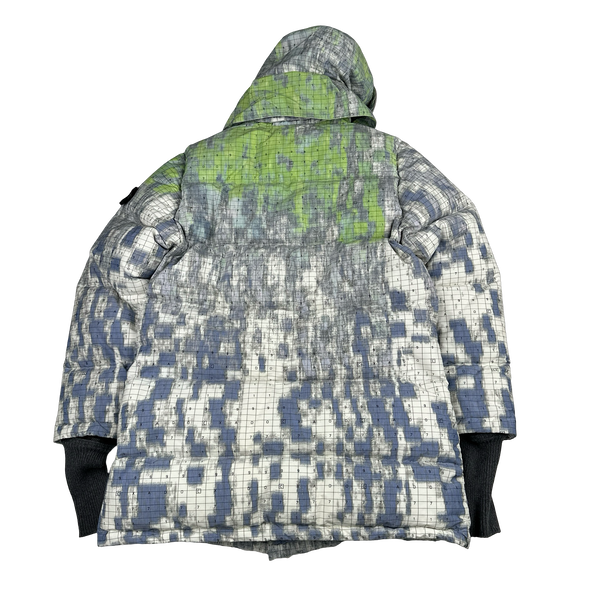 Stone Island 2019 Printed DPM Chine Puffer Shadow Project Jacket - Small