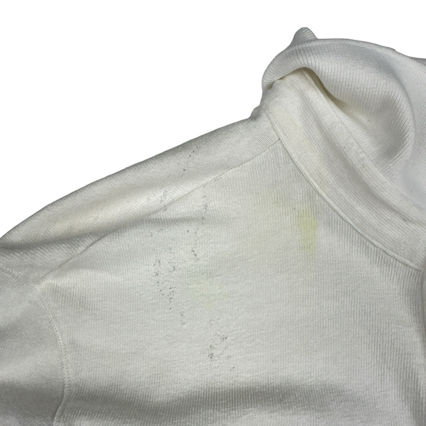 Stone Island 2018 Long Sleeve Thick Cotton Printed Polo Shirt - Large