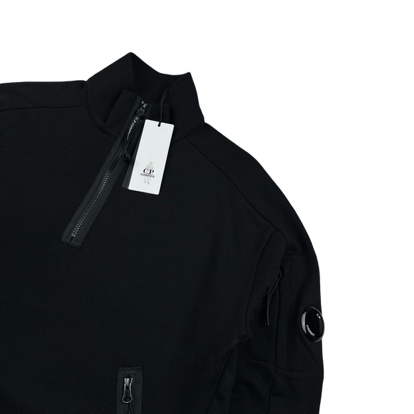 CP Company Black Quarter Zip Lens Viewer Pullover - Medium