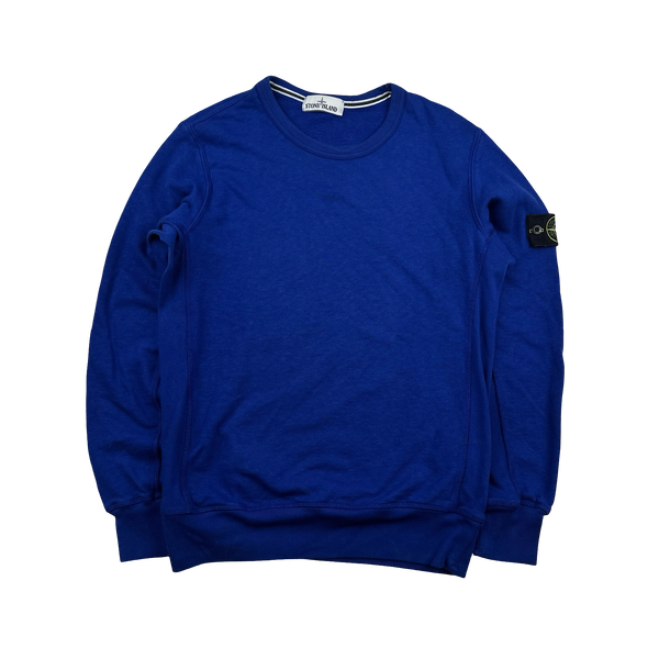 Stone Island 2015 Blue Cotton Pullover Jumper - Medium
