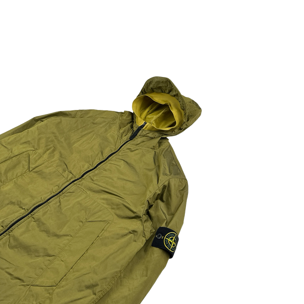 Stone Island 2005 Yellow Velvet Lined Shimmer Jacket - Large