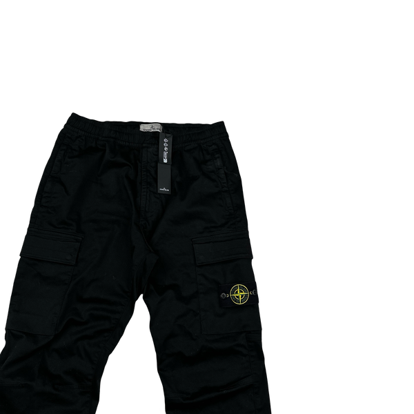 Stone Island 2024 Black RE-T Fit Cargos - 31"