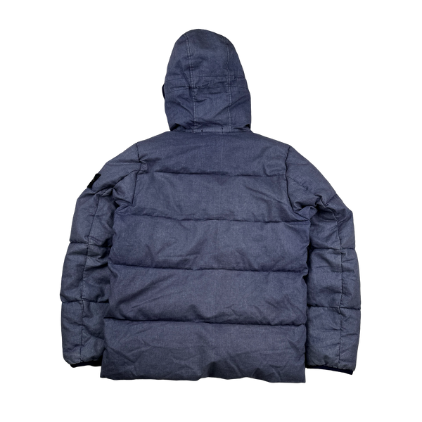 Stone Island Purple Lino Resinato Down-TC Puffer Jacket - Small