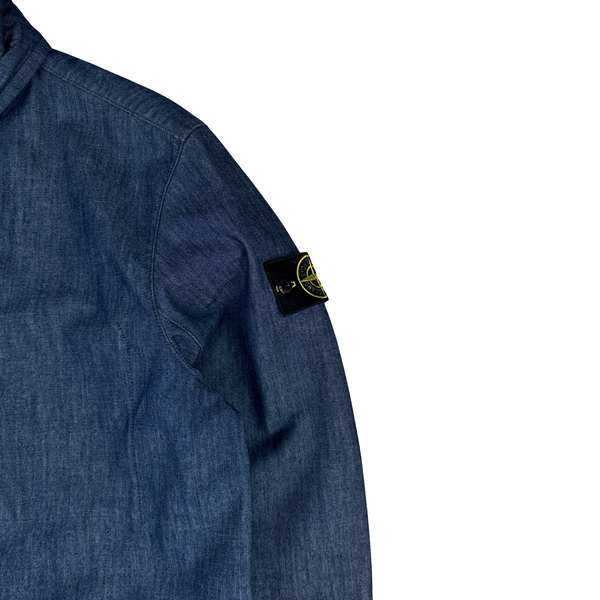 Stone Island 2021 Mac Chambray 3L Trench Coat - Large