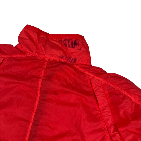 Stone Island 2019 Red Lamy Velour Jacket - Medium