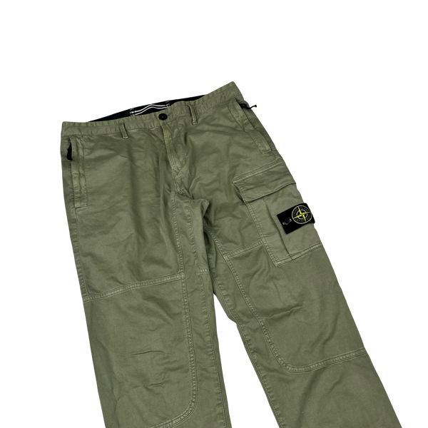 Stone Island 2017 Green Skinny Fit Cargo Trousers - 34"