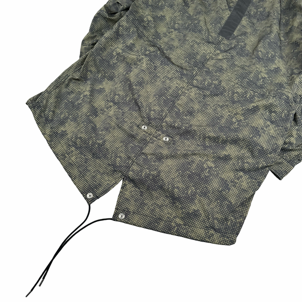 Ten C Lightweight Lizard Camo Long Hooded Parka Jacket - Large