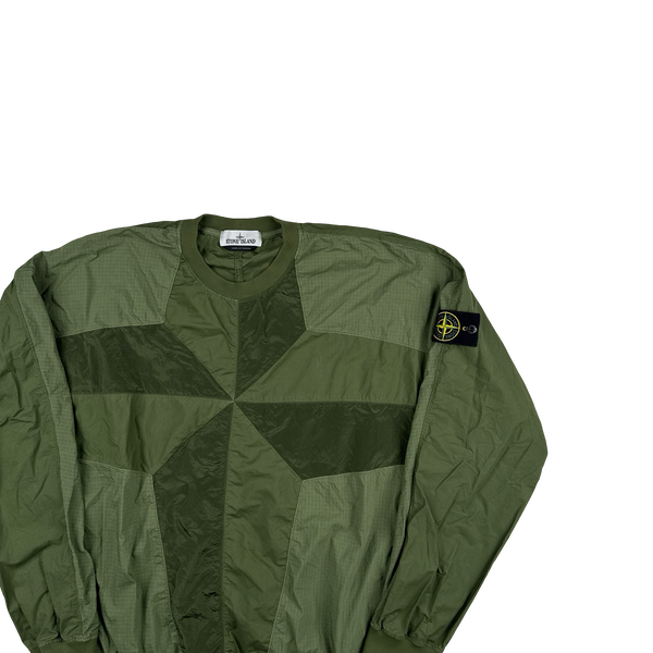 Stone Island 2022 Rip Stop Nylon Metal Compass Crewneck Pullover - Large