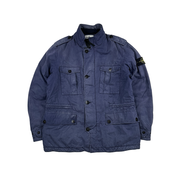 Stone Island 2014 Navy Tela 50 Fili Watro Field Jacket - Large