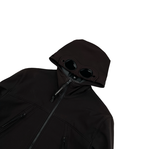 CP Company Brown Junior Goggle Soft Shell Jacket - Age 14